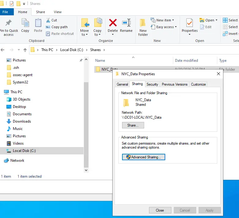Create Share Folder